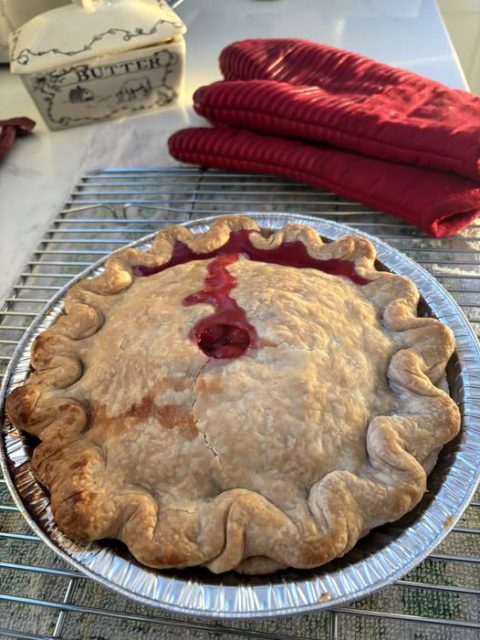 Home-made fruit and meat pies